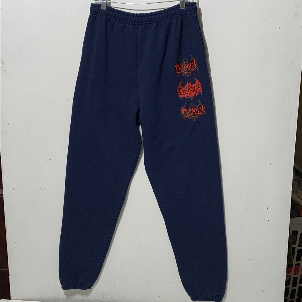 Deadly Doll Sweats Fleece Pants Bats Large